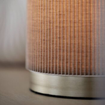 PR Home Stolná lampa Dora, béžová, výška 25 cm