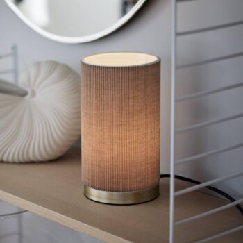 PR Home Stolná lampa Dora, béžová, výška 25 cm