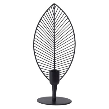 PR Home Stolová lampa Elm v tvare listu, výška 42 cm
