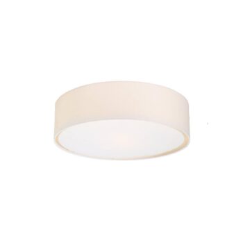 PR Home Stropné svietidlo Sam, biele, Ø 45 cm, ľanový textil