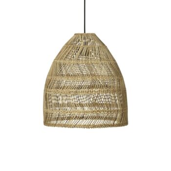 PR Home Závesné svetlo Maja, prírodný ratan, Ø 53 cm, IP44