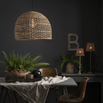 PR Home Závesné svietidlo Cebu, Ø 37 cm, tienidlo na lampu Lampakanay, IP20