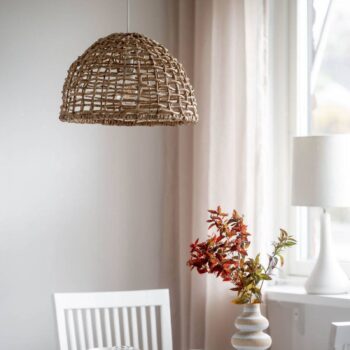 PR Home Závesné svietidlo Cebu, Ø 37 cm, tienidlo na lampu Lampakanay, IP20