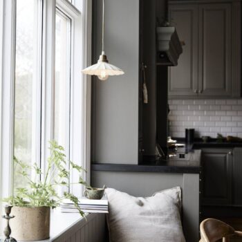 PR Home Závesné svietidlo Ester, biela, Ø 24 cm, železo, zástrčka