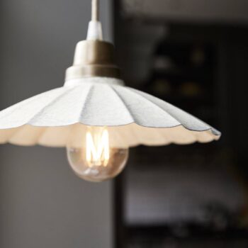 PR Home Závesné svietidlo Ester, biela, Ø 24 cm, železo, zástrčka
