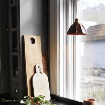 PR Home Závesné svietidlo Ester, terakota, Ø 17 cm, železná zástrčka