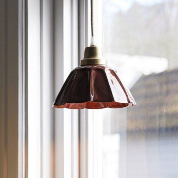PR Home Závesné svietidlo Ester, terakota, Ø 17 cm, železná zástrčka
