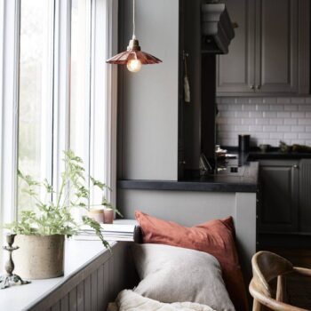 PR Home Závesné svietidlo Ester, terakota, Ø 24 cm, železná zástrčka