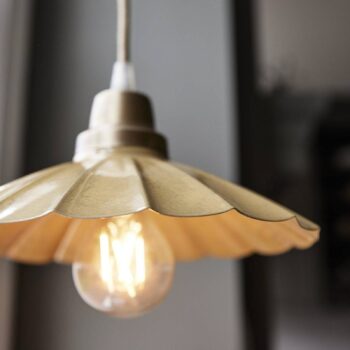 PR Home Závesné svietidlo Ester, žlté, Ø 24 cm, železo, zástrčka