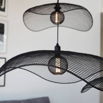 PR Home Závesné svietidlo Vivi, Ø 61 cm, čierne, kov