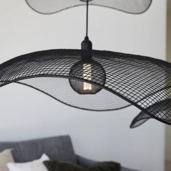 PR Home Závesné svietidlo Vivi, Ø 79 cm, čierne, kov