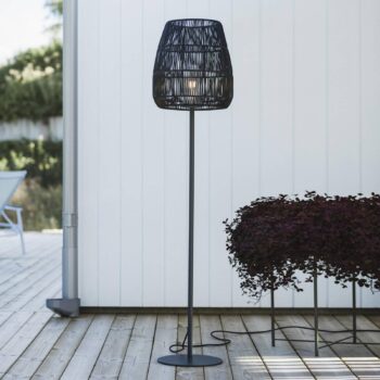 PR Home terasová lampa Agnar Saigon, sivá, výška 154 cm