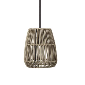 PR Home vonkajšia závesná lampa Saigon, sivá, Ø 18 cm, kábel 2,5 m