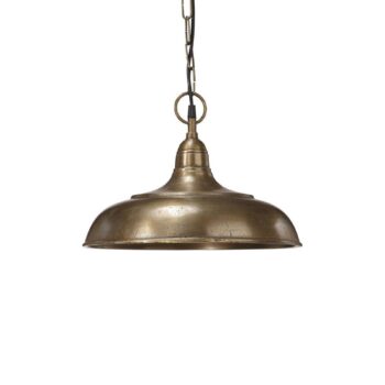 PR Home závesná lampa Philadelphia, farba starožitná mosadz, Ø 35 cm