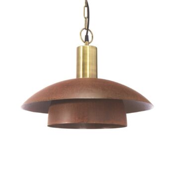 PR Home závesné svetlo Bolton, Ø 45 cm, hrdzavá farba, kov