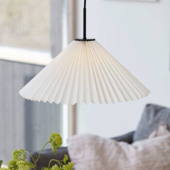 PR Home závesné svetlo Polly, biele, Ø 45 cm, papier