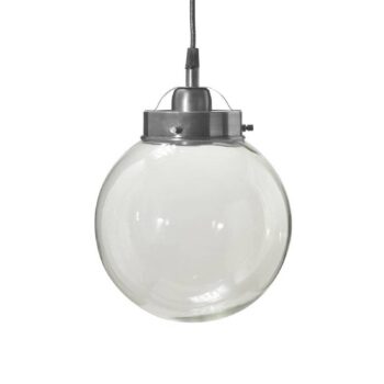 PR Home závesné svietidlo Normandia, Ø 20 cm, strieborná antika, sklo