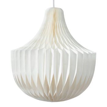 PR Home závesné svietidlo Vicky, biele, papier, Ø 40 cm, 3 x E14