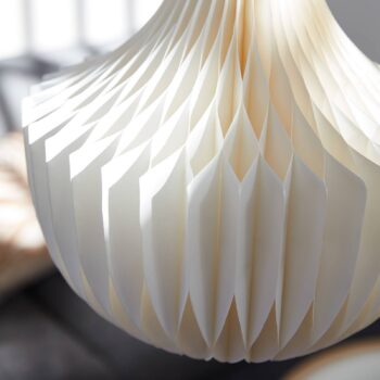 PR Home závesné svietidlo Vicky, biele, papier, Ø 40 cm, 3 x E14