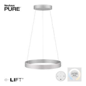 PURE E-Clipse LED závesné svietidlo CCT strieborná