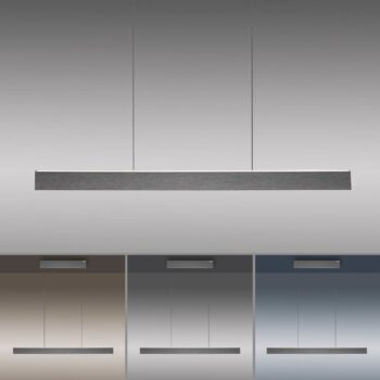 PURE E-Motion LED závesné svietidlo trám CCT, sivá