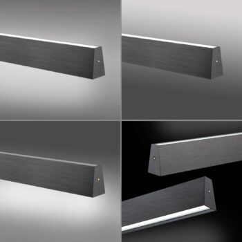 PURE E-Motion LED závesné svietidlo trám CCT, sivá