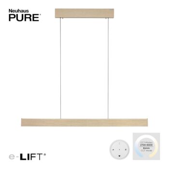 PURE E-Motion LED závesné svietidlo trám CCT zlatá