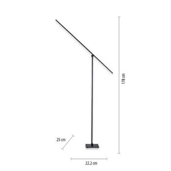 PURE Grafo stojaca LED lampa, dotykový stmievač