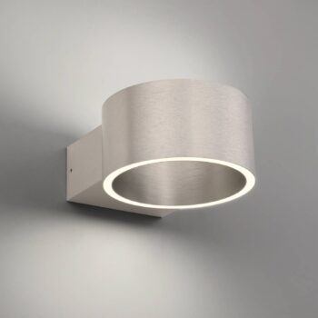 PURE LED nástenné svietidlo Clipse, hliník, hliník, Ø 15 cm