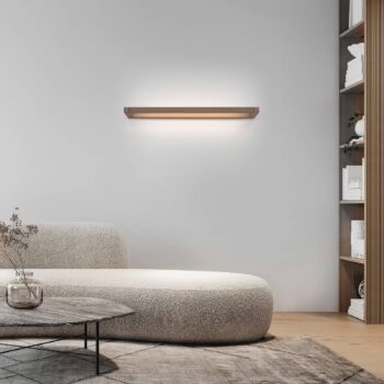 PURE LED nástenné svietidlo Puro bronz šírka 50 cm hliníkový stmievač