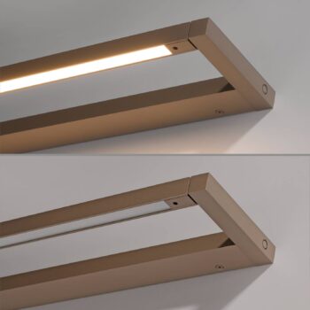 PURE LED nástenné svietidlo Puro bronz šírka 50 cm hliníkový stmievač