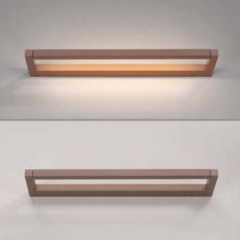 PURE LED nástenné svietidlo Puro bronz šírka 50 cm hliníkový stmievač