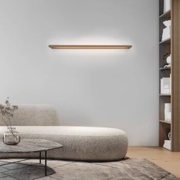 PURE LED nástenné svietidlo Puro bronzová šírka 100 cm hliníkový stmievač