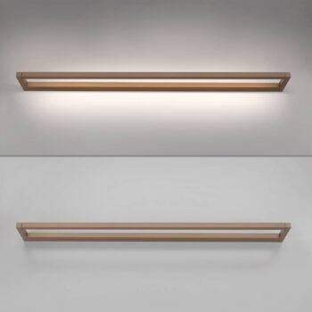 PURE LED nástenné svietidlo Puro bronzová šírka 100 cm hliníkový stmievač