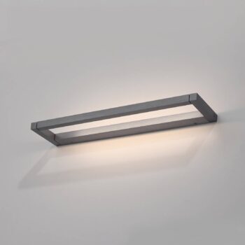 PURE LED nástenné svietidlo Puro sivá šírka 50 cm hliníkový stmievač