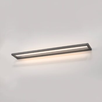 PURE LED nástenné svietidlo Puro, sivé Šírka 100 cm Hliníkový stmievač