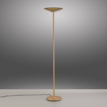 PURE LED stojacia lampa Moon bronzová farba hliník/sklo stmievač