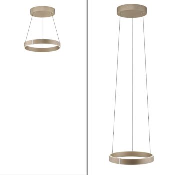 PURE LED závesná lampa E-Clipse bronzovej farby Ø 50 cm kov CCT