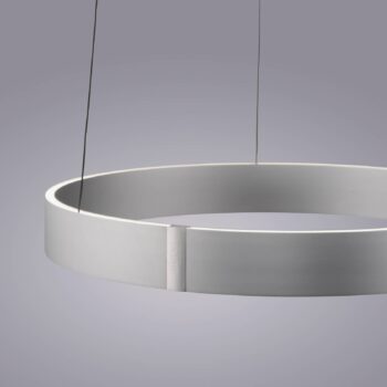 PURE LED závesné svetlo E-Clipse, hliník Ø 50 cm kov CCT
