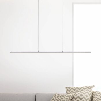 PURE LED závesné svetlo Lite, strieborné, 100 cm, CCT, stmievateľné