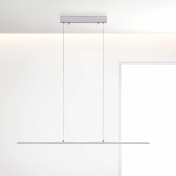 PURE LED závesné svetlo Lite, strieborné, 100 cm, CCT, stmievateľné