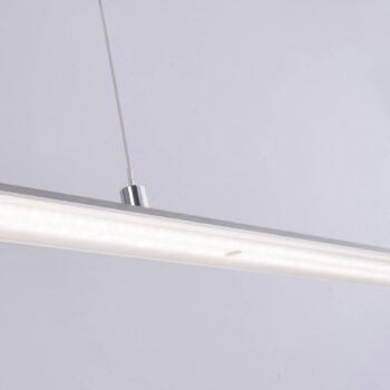 PURE LED závesné svetlo Lite, strieborné, 160 cm, CCT, stmievateľné