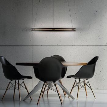 PURE LED závesné svietidlo E-Loop, čierne, Ø 70 cm hliník CCT