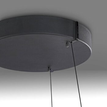 PURE LED závesné svietidlo E-Loop, čierne, Ø 70 cm hliník CCT