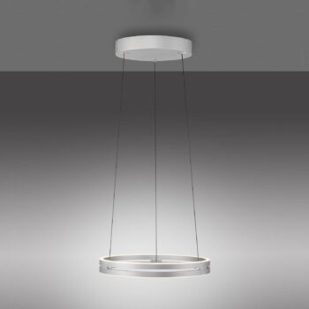 PURE LED závesné svietidlo E-Loop hliník Ø 50 cm hliník CCT