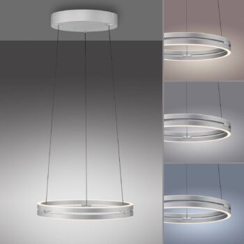 PURE LED závesné svietidlo E-Loop hliník Ø 50 cm hliník CCT