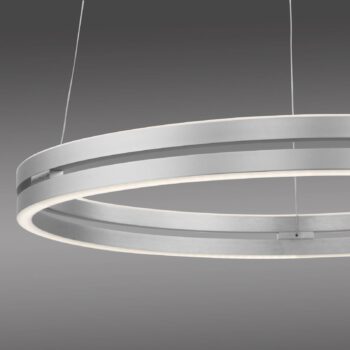 PURE LED závesné svietidlo E-Loop hliník Ø 70 cm hliník CCT
