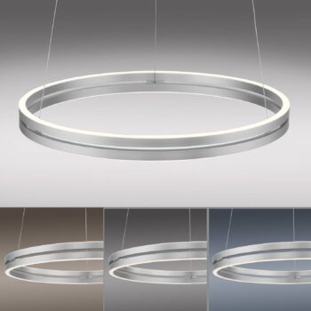 PURE LED závesné svietidlo E-Loop hliník Ø 70 cm hliník CCT