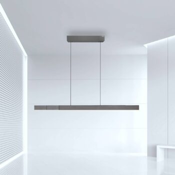 PURE LED závesné svietidlo Moto-Rise, sivé, hliník, CCT