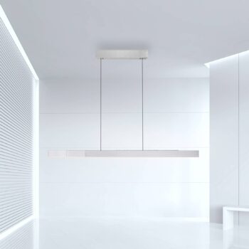 PURE LED závesné svietidlo Moto-Rise, strieborná farba, hliník CCT